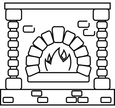 Adesivo decorativo contorno camino elegante - TenStickers