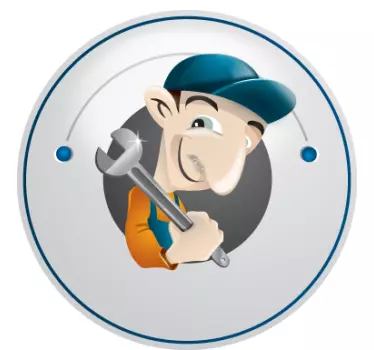 Sticker decorativo illustrazione idraulico - TenStickers