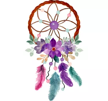 Adesivo decorativo fiore cattura sogni - TenStickers