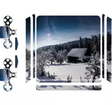 Adesivo Ps4 scena di paesaggio ghiacciato - TenStickers