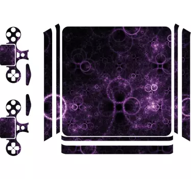 Adesivo astratto design cerchi viola - TenStickers