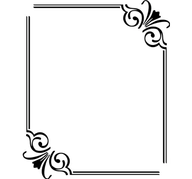 Greca adesiva motivo cornice elegante - TenStickers