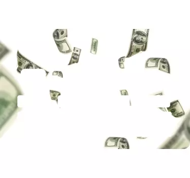 Adesivo carta di credito banconote fluttuanti - TenStickers