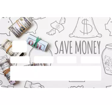Adesivo carta di credito tema risparmio - TenStickers