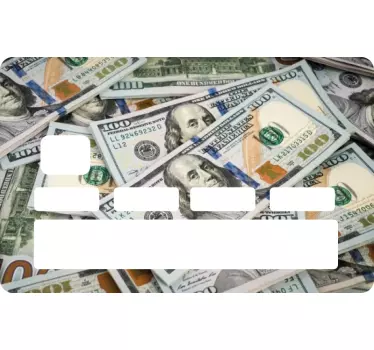 Adesivo carta di credito sfondo con motivi di valuta - TenStickers