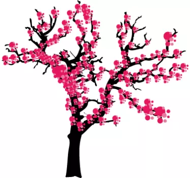 Sticker decorativo ciliegio in fiore - TenStickers