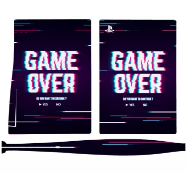 Adesivo ps4 messaggio game over - TenStickers