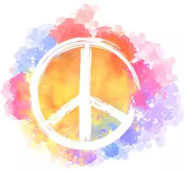 Adesivo decorativo splash simbolo di pace - TenStickers