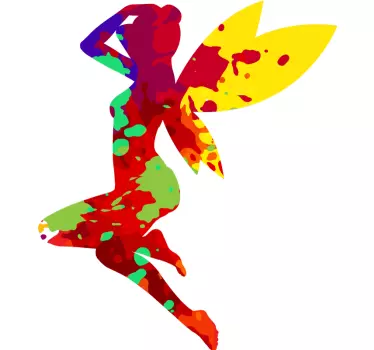 Adesivo contorno fatata vivace - TenStickers