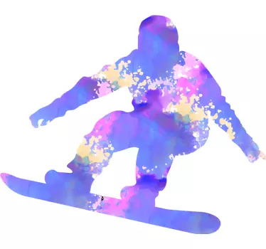 Adesivo sport estremo movimento snowboard - TenStickers