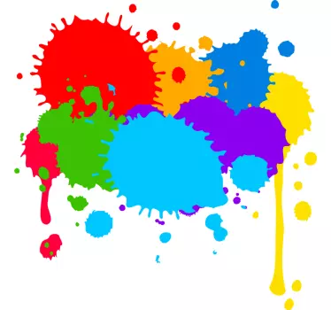 Adesivo decorativo schizzi di vernice colorati - TenStickers