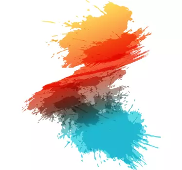 Adesivo decorativo design a spruzzo colorato - TenStickers