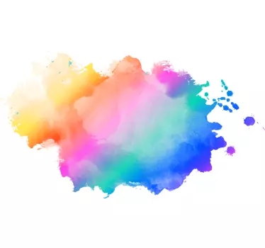 Adesivo astratto effetto splash colorato - TenStickers