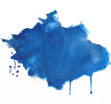 Adesivo decorativo splash blu elegante - TenStickers