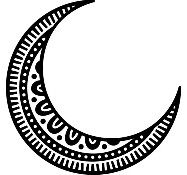 Adesivo decorativo forma a mezzaluna ornata - TenStickers