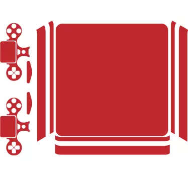 Adesivo ps4 console rossa vivace - TenStickers
