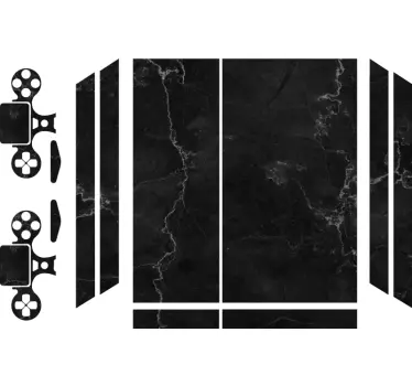 Skin Ps4 Ps4 marmo nero - TenStickers