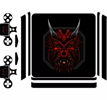 Adesivo ps4 faccia di drago feroce - TenStickers
