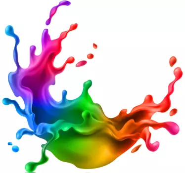 Adesivo decorativo impatto splash vibrante - TenStickers