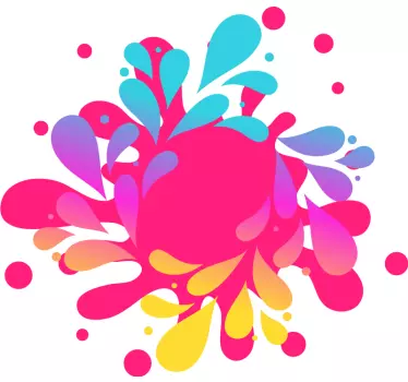 Adesivo geometrico componenti splash vibranti - TenStickers