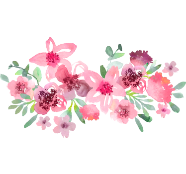 Adesivo decorativo composizione floreale colorata - TenStickers
