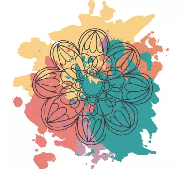 Adesivo decorativo motivo floreale astratto - TenStickers
