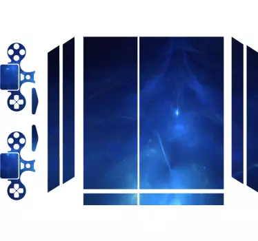 Adesivo ps4 tema blu galattico - TenStickers