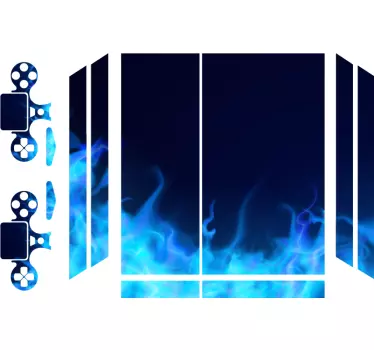 Adesivo ps4 design effetto fiamma - TenStickers