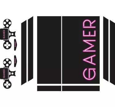 Adesivo ps4 arte neon per gamer - TenStickers