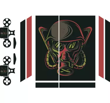 Adesivo ps4 adesivo maschera fumogena - TenStickers