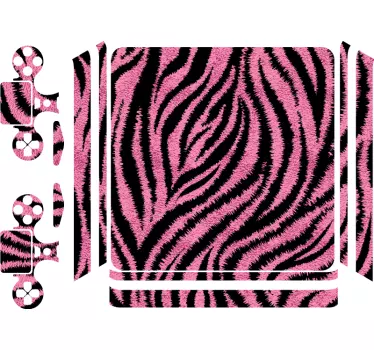 Skin Ps4 Trama rosa zebra - TenStickers