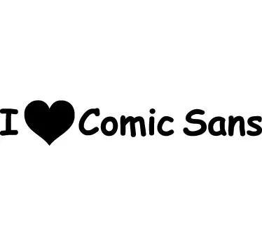 Sticker decorativo Comic Sans - TenStickers