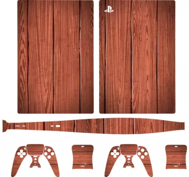 Adesivo ps5 copertura superficie legno - TenStickers