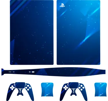 Adesivo ps5 copertura blu scintillante - TenStickers