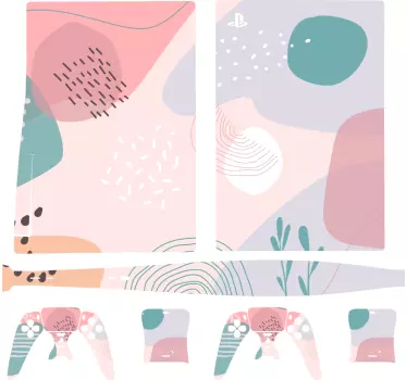 Adesivo ps5 motivi colorati astratti - TenStickers