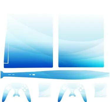 Adesivo ps5 copertura gradiente blu - TenStickers