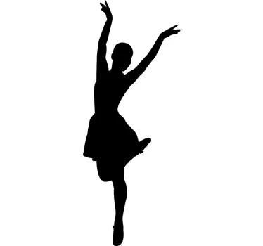 Adesivi animali per bambini silhouette di ballerina - TenStickers
