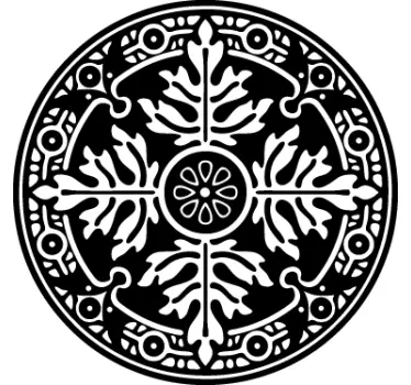 Sticker decorativo emblema floreale - TenStickers