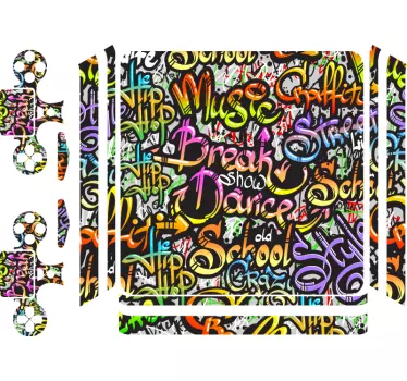 Adesivo ps4 stile urbano colorato - TenStickers