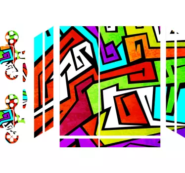 Adesivo ps4 motivi astratti vivaci - TenStickers