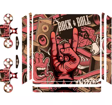 Adesivo ps4 vibrazioni rock e roll - TenStickers