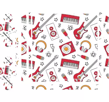Adesivo ps4 motivo elementi musicali - TenStickers