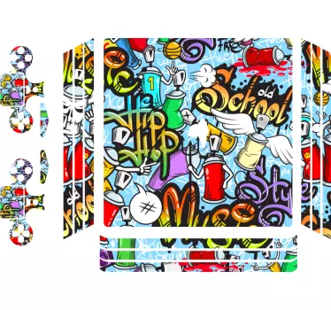 Adesivo ps4 stile urbano vibrante - TenStickers