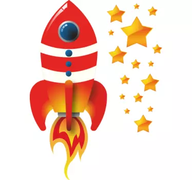 Adesivo bambini navicella spaziale - TenStickers