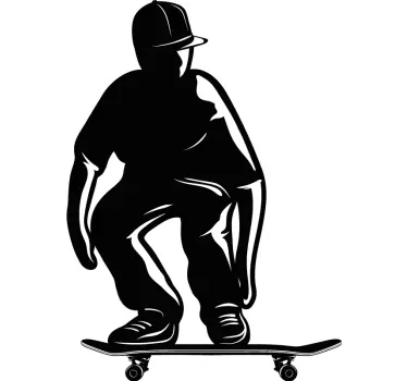 Adesivo sport estremo skater in azione - TenStickers