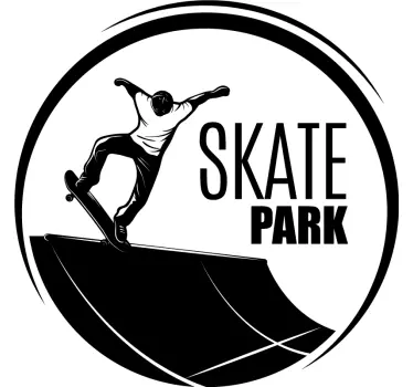 Adesivo sport estremo skater che esegue trick - TenStickers