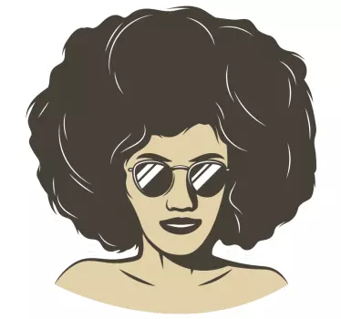 Adesivi animali per bambini donna afro alla moda - TenStickers