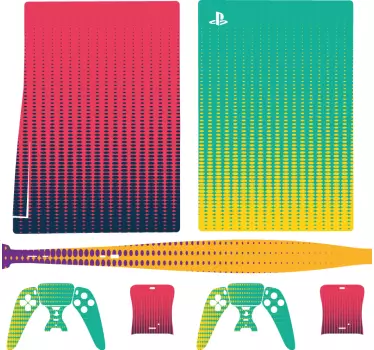Adesivo ps5 design colorato per console - TenStickers