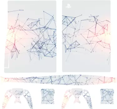 Adesivo ps5 stile geometrico contemporaneo - TenStickers
