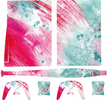 Adesivo ps5 correnti colorate astratte - TenStickers